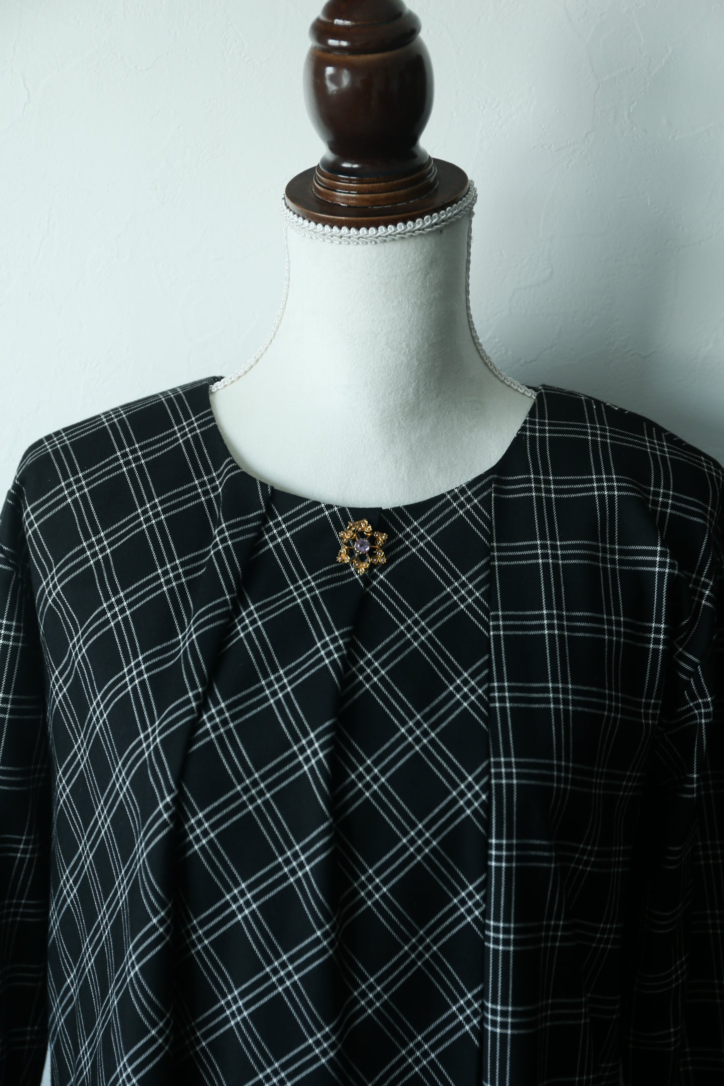 0061_アンティーク アメジストの桜ペンダント&ブローチ