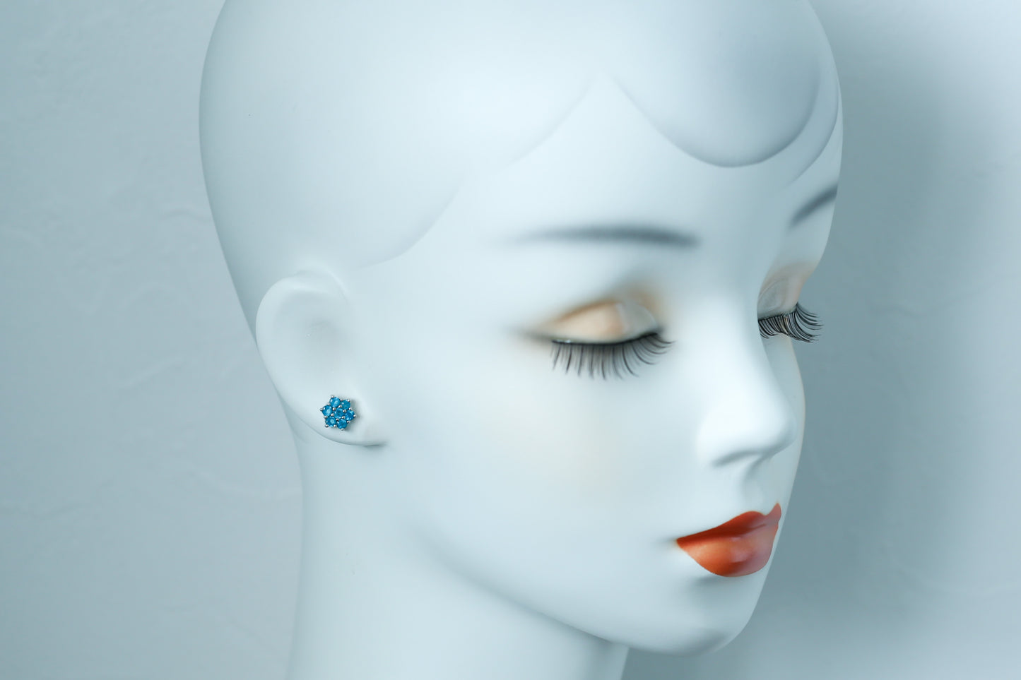 0070_ヴィンテージ アパタイトのフラワーピアス