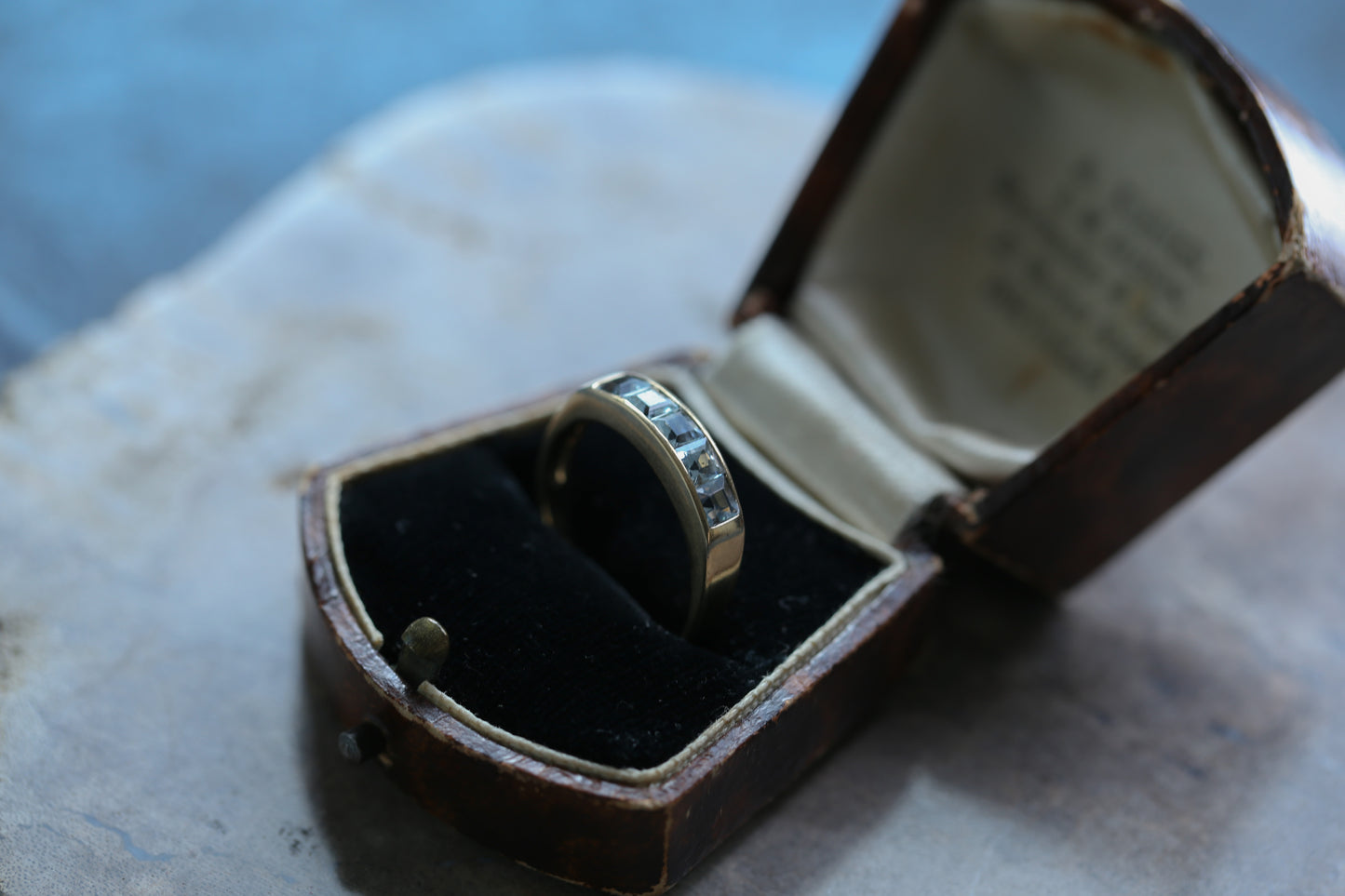 0168_ヴィンテージ カリブレカットアクアマリンのリング