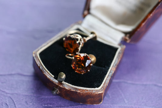 シトリンのヴィンテージイヤリング